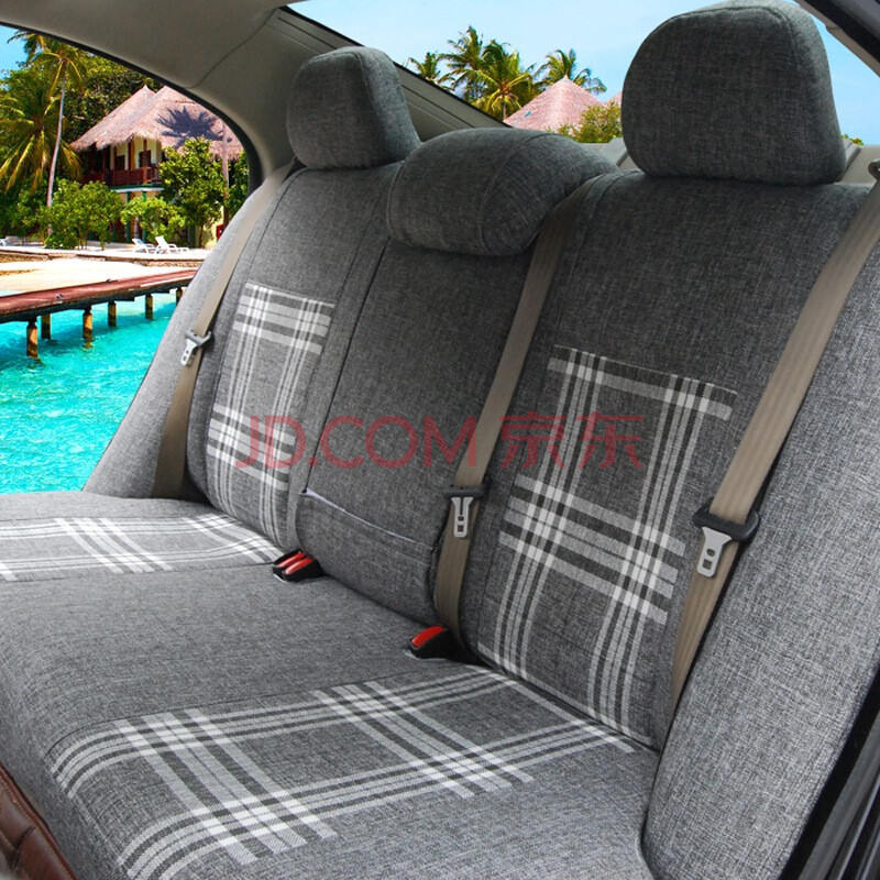 馳欽專車定制汽車座套 都市灰亞麻四季座墊，打造清涼舒適的駕乘空間